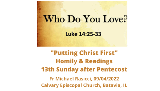 Who Do You Love?  Putting Christ First