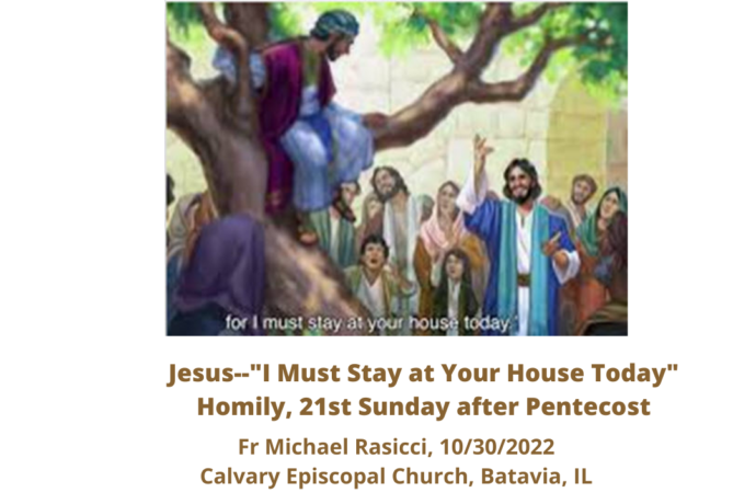 Jesus--I Must Stay at Your House Today