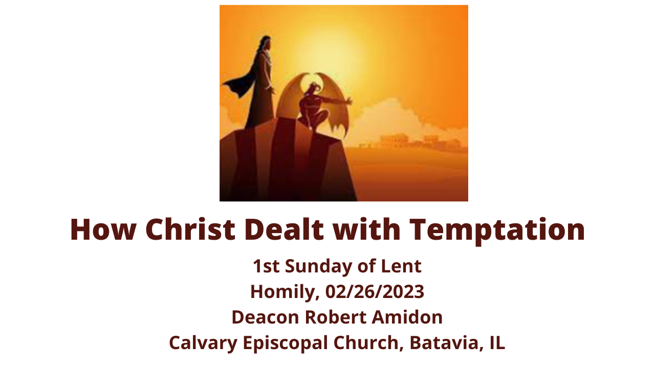 How Christ Dealt with Temptation--Homily