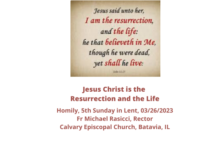 Jesus Christ is the Resurrection and the Light--Homily