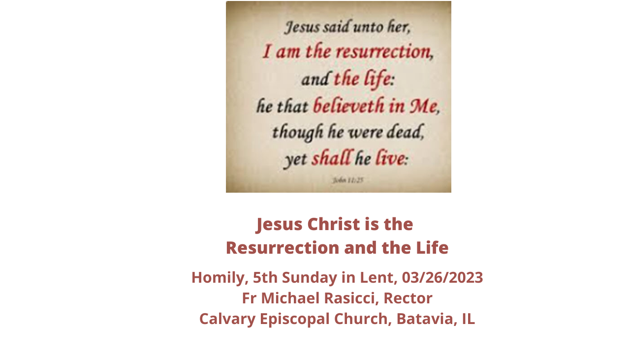 Jesus Christ is the Resurrection and the Light--Homily