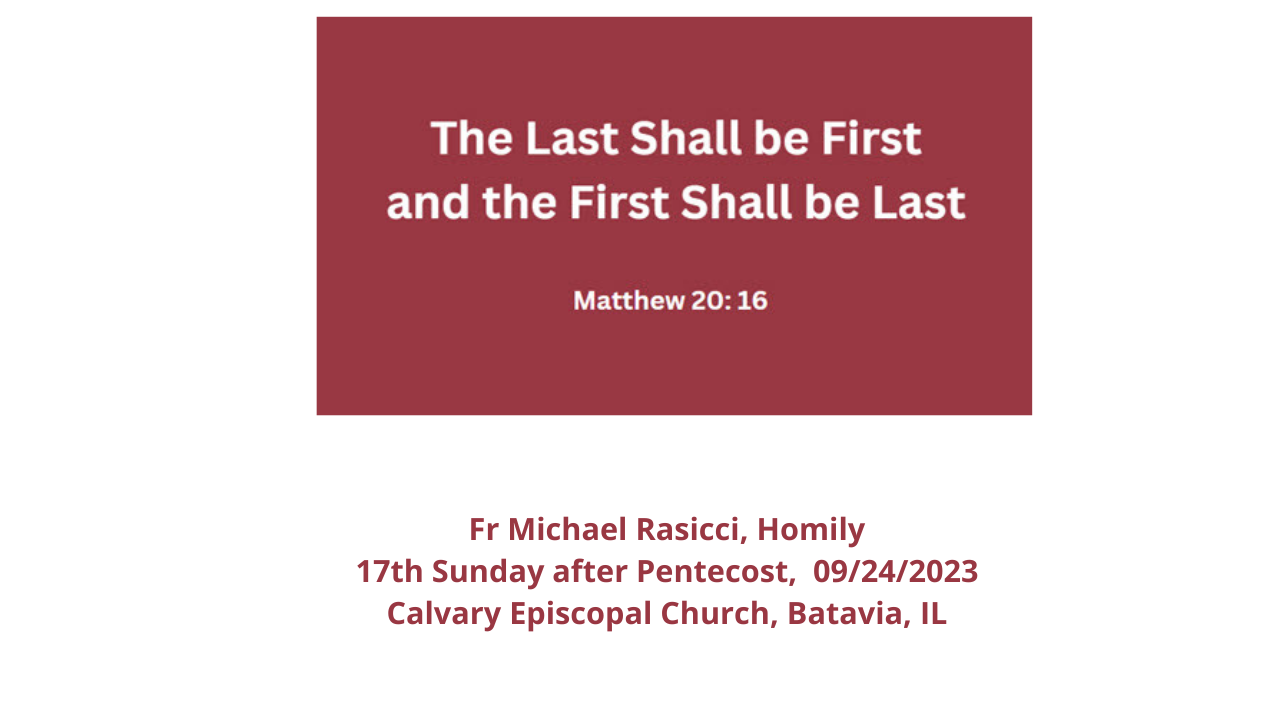 The Last Shall Be First and the First Shall Be Last