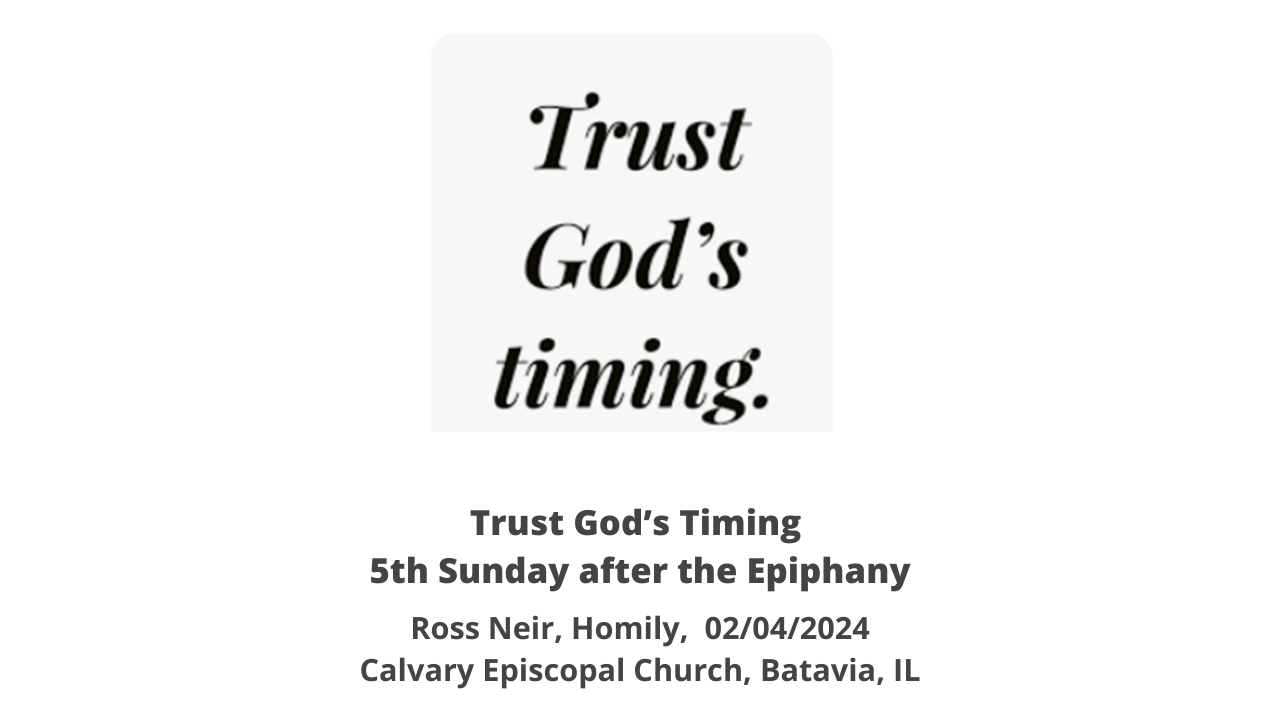 Trust God's Timing