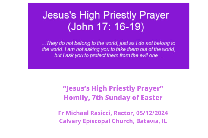 Jesus's High Priestly Prayer