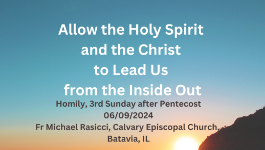 Allow the Holy Spirit and the Christ to Guide Us from the Inside Out