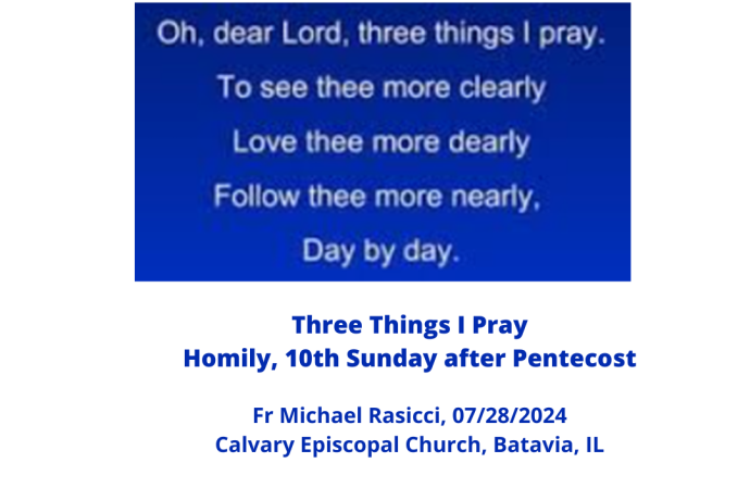 Three Things I Pray