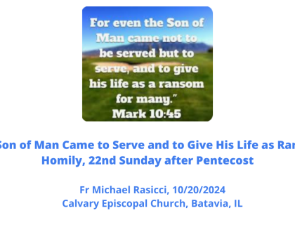 The Son of Man Came to Serve