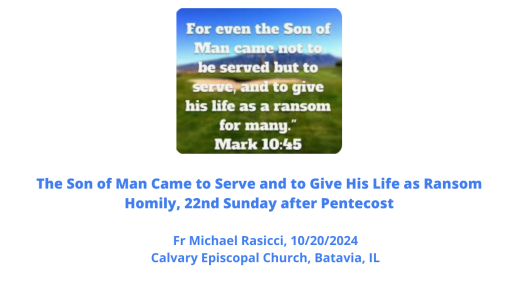 The Son of Man Came to Serve