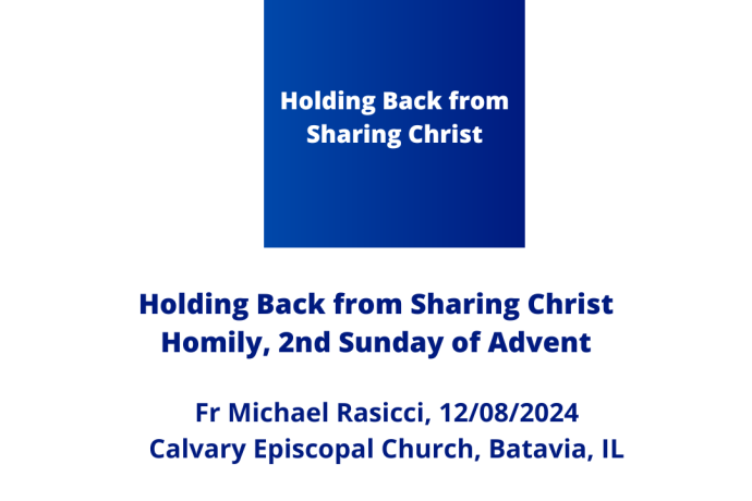 Holding Back from Sharing Christ