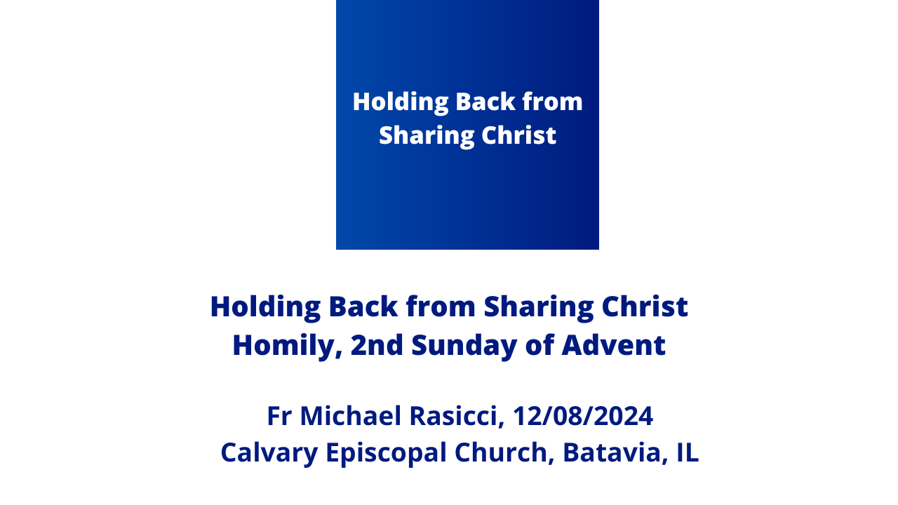 Holding Back from Sharing Christ