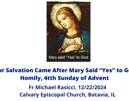 Our Salvation Came After Mary Said Yes to God