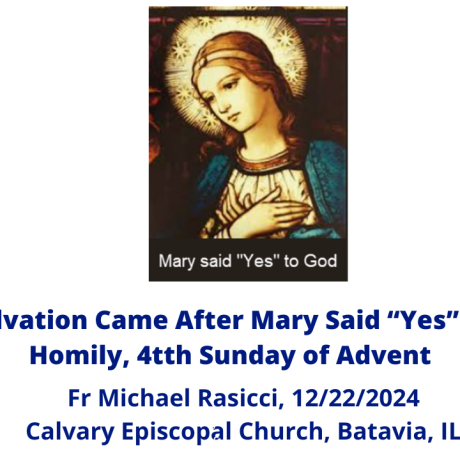 Our Salvation Came After Mary Said Yes to God