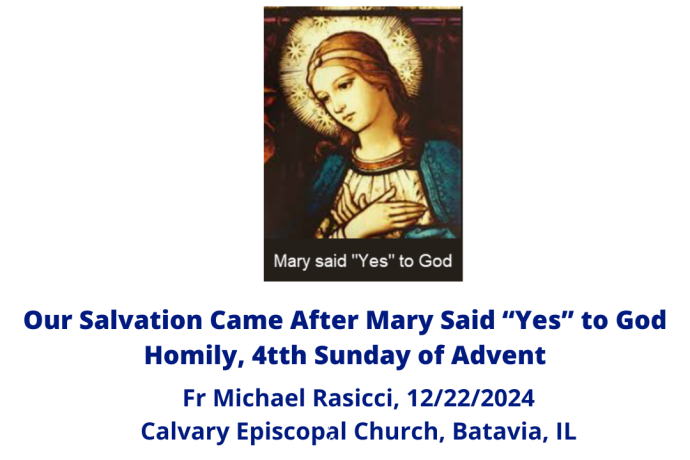 Our Salvation Came After Mary Said Yes to God