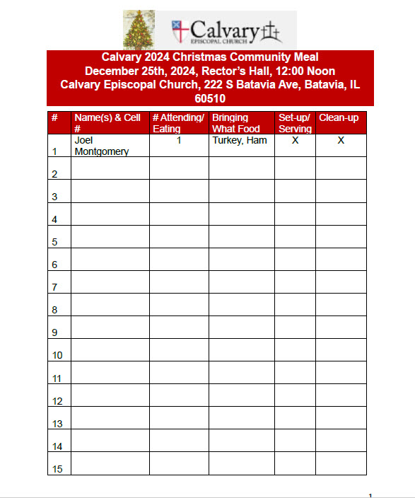 2024-Calvary Christmas Community Meal